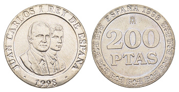 Испания 200 песет 1998 Хуан Карлос I (1975-2014) KM 992 медно-никель UNC 4176-1051