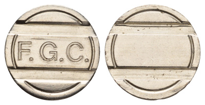 Италия телефонный жетон F. G. C. диаметр 24 мм, вес 5,4 гр нержавеющая сталь 4670-527