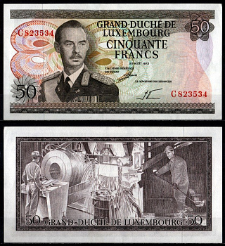 Люксембург 50 франков 1972 Pick 55 a бумага 8603-16-3-1