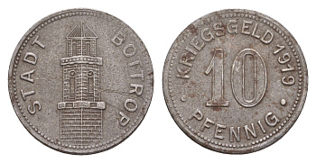 Боттроп 10 пфеннигов 1919 Funck 54.5, Men05 3327.1, Men18 4247.1 железо 4659-339