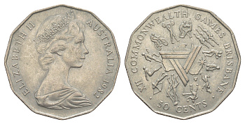 Австралия 50 центов 1982 Елизавета II (1952-2022), XII игры стран Британсого содружества KM 74 медно-никель 4383-522