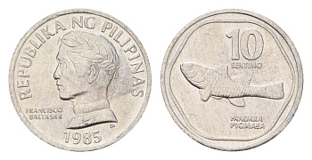 Филиппины 10 сентимо 1985 KM 240 алюминий UNC 4614-744