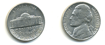 США 5 ЦЕНТОВ 1984 P ДЖЕФФЕРСОН KM А192 медно-никель 179-734