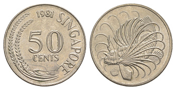 Сингапур 50 центов 1981 KM 5 медно-никель 4638-1252