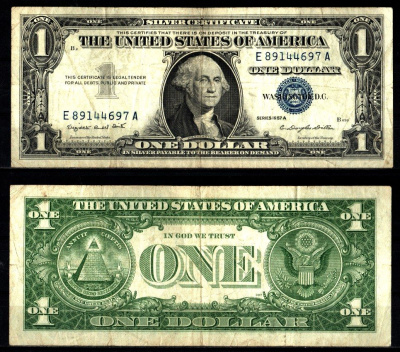 США 1 доллар 1957 Серия A, Джордж Вашингтон Pick 419 a бумага 2119-28-3-1