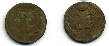 Россия деньга 1738 Анна Иоанновна (1730-1740) Биткин 365 медь 29-436