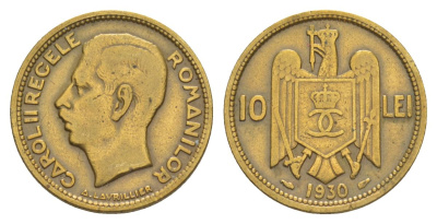 Румыния 10 леев 1930 KM 49 никель латунь 4635-216