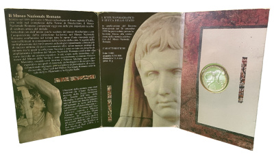 Италия 2000 лир 1999 античность, национальный музей KM 202 серебро UNC 1-4-4-09