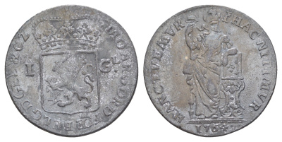 Нидерланды, Голландская республика, Утрехт 1 гульден 1764 KM 102 серебро 603-1112