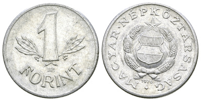 ВЕНГРИЯ 1 ФОРИНТ 1976 НАРОДНАЯ РЕСПУБЛИКА (1949-1989) KM 575 алюминий 4385-756