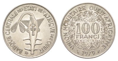 Западная Африка (BCEAO) 100 франков 1979 KM 4 никель aUNC 4654-544
