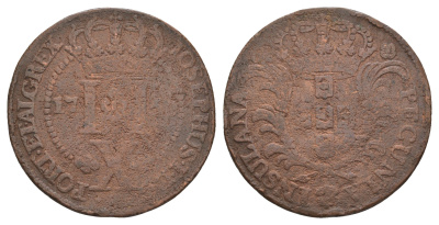 Португалия, Азорские острова 10 реалов 1750 KM 2 медь 413-2511