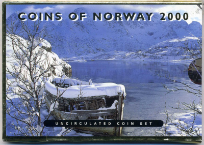 Норвегия набор из 5 монет 2000 запайка, картонный буклет KM MS 58 UNC 4-4-1-18