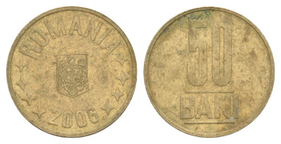 Румыния 50 бань (бани) 2006 KM 192 никель латунь 4635-147