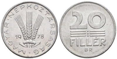 Венгрия 20 филлеров 1978 BP KM 573 алюминий 4152-312