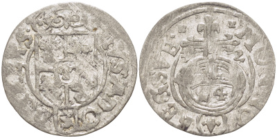 Польша, Эльблонг 1/24 талера 1632 Шведское правление, Густав Адольф II, вес 0,97 гр. KM 41 серебро 1516-814