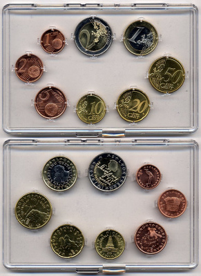 СЛОВЕНИЯ ЕВРОНАБОР 2007 планшет UNC 6-5-4