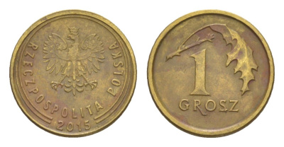 Польша 1 грош 2015 Y 923 сталь плакированная латунью 4625-123