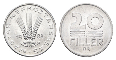 Венгрия 20 филлеров 1988 BP KM 573 алюминий 4668-143
