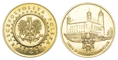 Польша 2 злотых 1996 MW, Замок Лидзбарк-Варминьский KM 313 нордик  UNC  413-5444