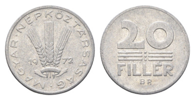 Венгрия 20 филлеров 1972 BP KM 573 алюминий 4665-1112