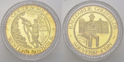 Австралия медаль "Золотая Миля" 1987 в оригинальной красочной капсуле алюминиевая бронза BU 1089-3-33