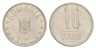 Румыния 10 бань (бани) 2013 KM 191 сталь плакированная никелем UNC 4632-1019