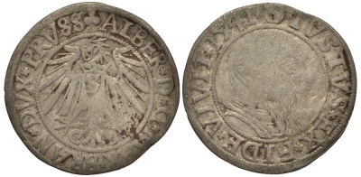 Бранденбург-Пруссия 1 грош 1541 Альберт V серебро 413-3622