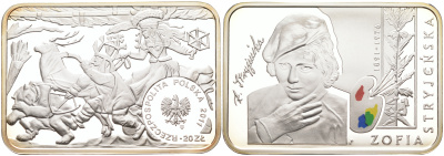Польша 20 злотых 2011 MW, серия художники Польши, София Стриенская (1891-1976), цветная эмаль KM 765 серебро PROOF 1069-2-43