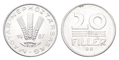 Венгрия 20 филлеров 1987 BP KM 573 алюминий 4668-113