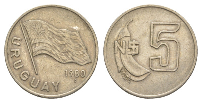 Уругвай 5 песо 1980 KM 75 медь цинк никель 4635-117