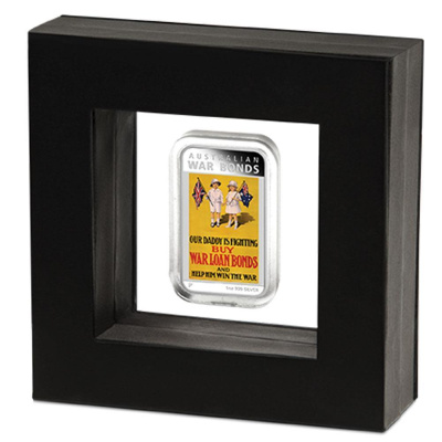 Австралия 1 доллар 2016 1-я Мировая война, постер Покупайте военный займ, коробка, сертификат KM NEW серебро PROOF 3-4-6-06