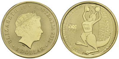 Австралия 1 доллар 2012 австралийская Олимпийская команда 8 августа 2008, на олимпиаде в Пекине, кенгуру боксёр KM 1784 алюминиевая бронза UNC M42-17