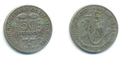ВАЛЮТНЫЙ СОЮЗ ЗАПАДНОЙ АФРИКИ 50 ФРАНКОВ 1975 4-944