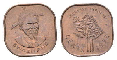 Свазиленд 2 цента 1975 ФАО - Повышайте экспорт KM 22 бронза UNC 4164-834