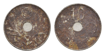 Финляндия 10 пенни 1945 KM 34 железо 4647-957