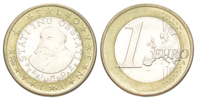 Словения 1 евро 2007 KM 74 биметалл UNC 4646-521