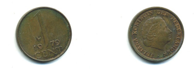 НИДЕРЛАНДЫ 1 ЦЕНТ 1979 ЮЛИАНА KM 180 бронза 54-139