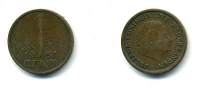 Нидерланды 1 цент 1951 Юлиана (1948-1980) КМ 180 бронза 35-1336