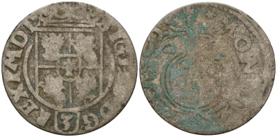 Польша 3 полкера (3 полторака - 1 крейцер) 1625 Сигизмунд III Ваза (1587-1632) Gorecki B.25, KM 41 серебро 4158-1011