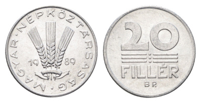 Венгрия 20 филлеров 1989 BP KM 573 алюминий 4668-152