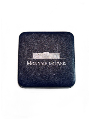 Франция 100 франков 1993 200 лет Лувра, Свобода, Делакруа, в оригинальной коробке, сертификат KM 1018.2 серебро  PROOF  1-6-4-53