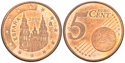 Испания 5 евроцентов 2006 KM 1042 сталь плакированная медью 60-651