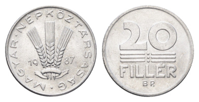 Венгрия 20 филлеров 1987 BP KM 573 алюминий 4668-117