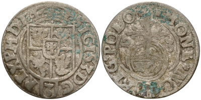 Польша 3 полкера (3 полторака - 1 крейцер) 1623 Сигизмунд III Ваза (1587-1632) Gorecki B.23, KM 41 серебро 4158-923