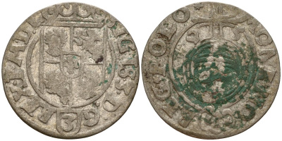 Польша 3 полкера (3 полторака - 1 крейцер) 1625 Сигизмунд III Ваза (1587-1632) Gorecki B.25, KM 41 серебро 4160-168