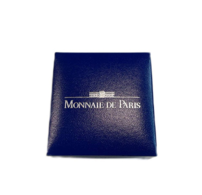 Франция 5 франков 2001 прощай франк, в оригинальной коробке, в оригинальной коробке KM 1309 серебро  UNC  3-4-11-21