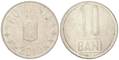 Румыния 10 бань (бани) 2010 KM 191 сталь плакированная никелем 4617-1245