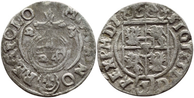 Польша  1/24 талера 1623 Сигизмунд III, Ваза (1587-1632) KM 41 серебро    1530-431