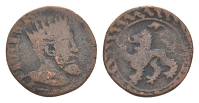 Испанские Нидерланды 2 мит (корте) ND (1546-1550) Карл V (1543-1555) vdCh 2 20.12, HPM 1001, Gelder Hoc 198.4a медь 3711-724